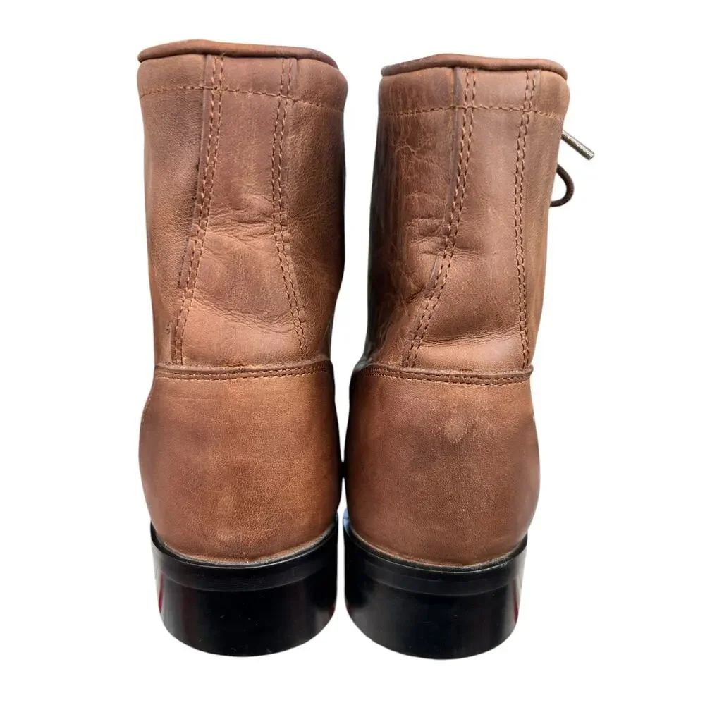 Justin Women’s Brown Leather Roper Western Boots Size US  6
